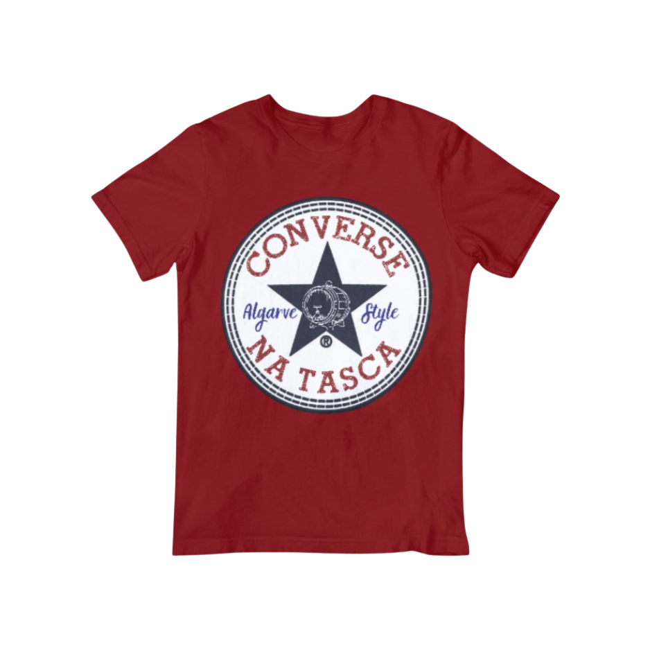 Tshirt-Converse na Tasca-Vermelha-tamanho L