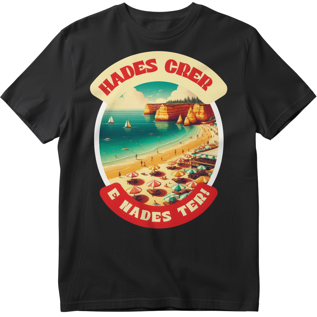 Tshirt Hades Crer e nades ter-Preta