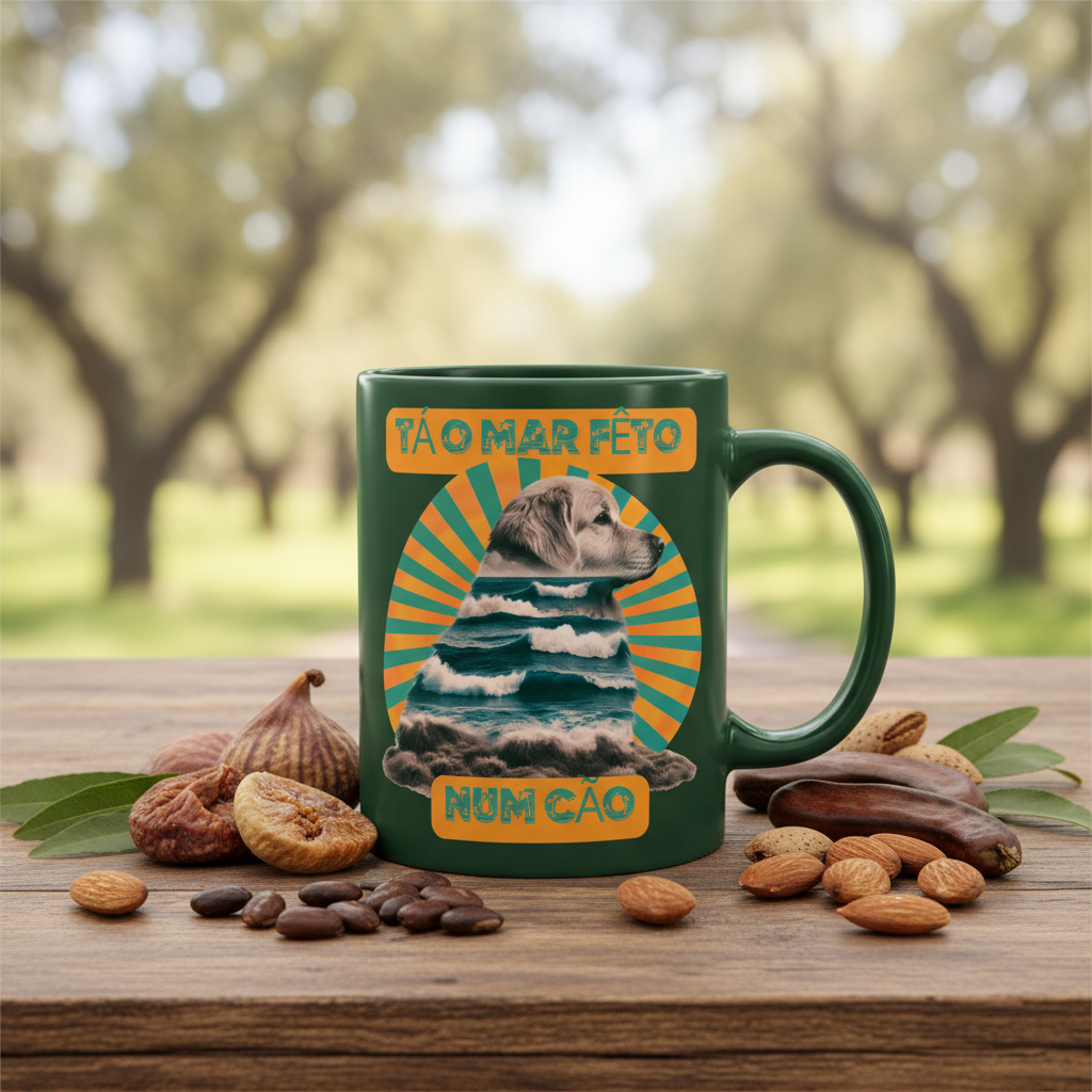 Caneca Tá o mar fêto num cão