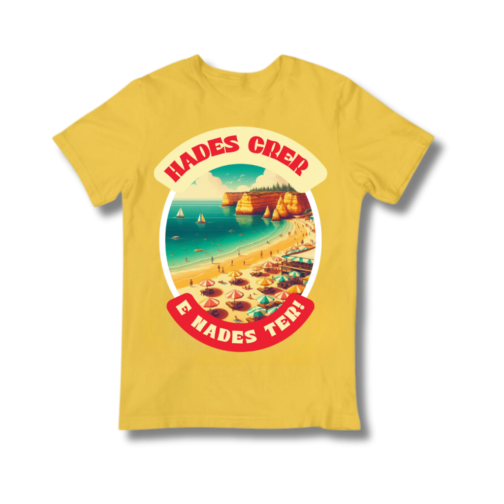 Tshirt Hades Crer e nades ter-Amarelo Golden-L